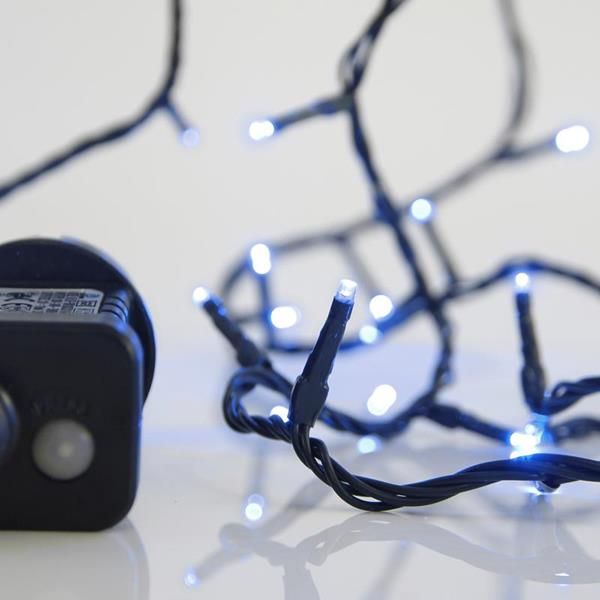 ΣΕΙΡΑ, 100 LED 3mm, 31V ΜΕΤΑΣΧΗΜΑΤΙΣΤΗ, 8 ΠΡΟΓΡΑΜΜΑΤΑ & ΜΝΗΜΗ, ΠΡΑΣΙΝΟ PVC ΚΑΛΩΔΙΟ, ΜΠΛΕ LED ΑΝΑ 5cm, ΠΡΟΕΚΤΑΣΗ ΠΑΡΟΧΗΣ 3m, ΙΡ44 Eurolamp 600-11503