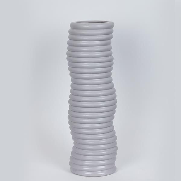 ΒΑΖΟ ΚΕΡΑΜΙΚΟ ΓΚΡΙ 15.4x12.2x45.5cm Eurolamp 752-20400