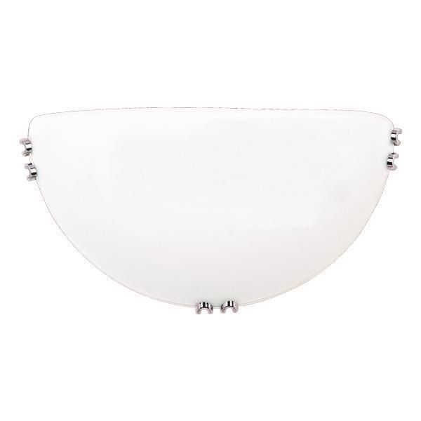 ΑΠΛΙΚΑ ΤΟΙΧΟΥ ΓΥΑΛΙ 1XΕ27 Max 15W Φ300x90mm ΛΕΥΚΟ-ΑΣΗΜΙ ARTE ILLUMINA PAROS Eurolamp 145-22403