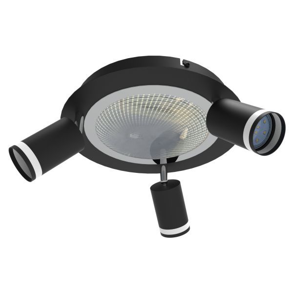 ΠΛΑΦΟΝΙΕΡΑ 7W 3000K+GU10 ΜΑΥΡΟ Spotlight 6999