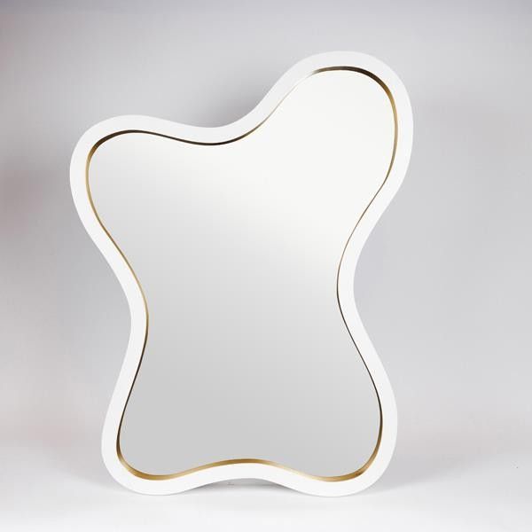 ΚΑΘΡΕΦΤΗΣ ΞΥΛΙΝΟΣ ΛΕΥΚΟΣ - ΧΡΥΣΟΣ 68.8x4.5x90.4cm Eurolamp 811-30002