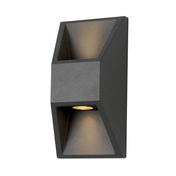 ΦΩΤΙΣΤΙΚΟ ΤΟΙΧΟΥ ΑΛΟΥΜΙΝΙΟΥ 2X1W 164X82X54.5mm ΓΡΑΦΙΤΗΣ ARTE ILLUMINA Eurolamp 145-20246