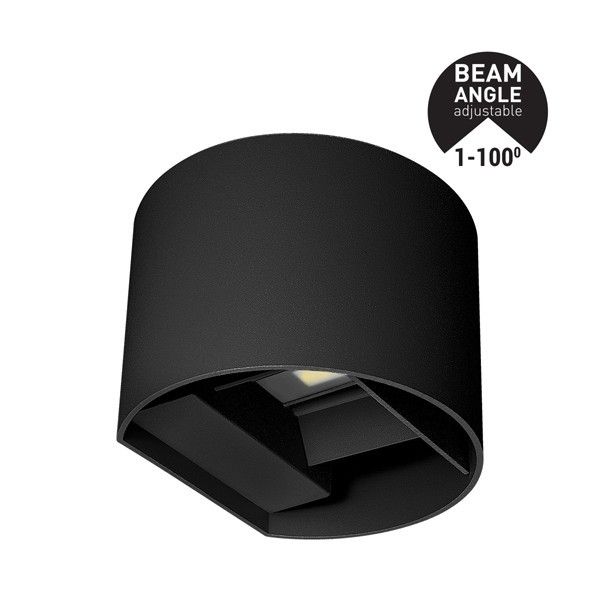 ΑΠΛΙΚΑ ΤΟΙΧΟΥ ΑΛΟΥΜΙΝΙΟΥ ΜΑΥΡΗ 10W 3CCT 135X115X100mm ME GLASS DIFUSER ARTE ILLUMINA Eurolamp 145-20252