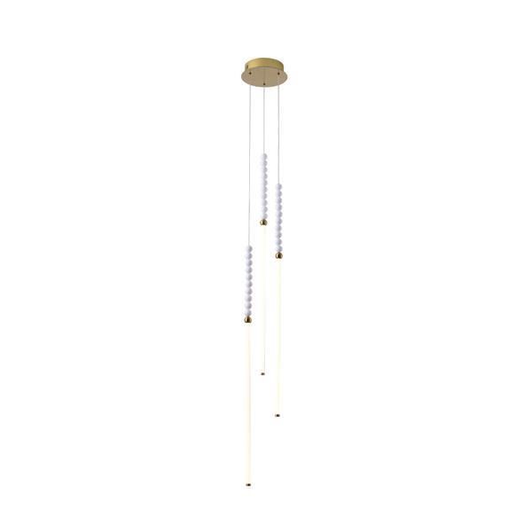 ΦΩΤΙΣΤΙΚΟ ΚΡΕΜΑΣΤΟ LED 33W 1980Lm 3000K 200X2000mm ΛΕΥΚΟ-ΧΡΥΣΟ ARTE ILLUMINA PEARLETTE Eurolamp 144-18088
