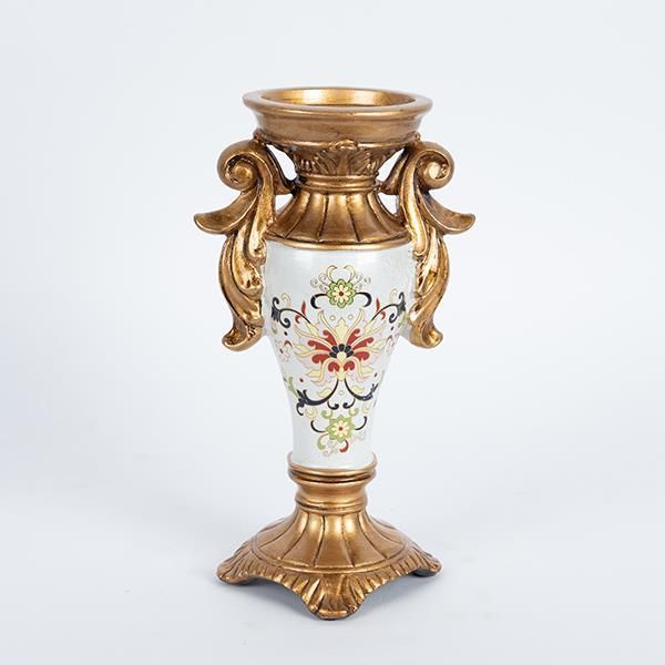 ΚΗΡΟΠΗΓΙΟ ΠΟΛΥΡΕΖΙΝ ΛΕΥΚΟ - ΧΡΥΣΟ 15x9.5x24.5cm Eurolamp 752-21017