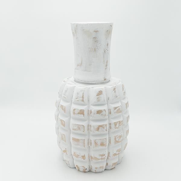 ΒΑΖΟ ΞΥΛΙΝΟ ΛΕΥΚΟ-ΚΑΦΕ 22x41cm Eurolamp 819-00400