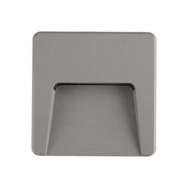 ΦΩΤΙΣΤΙΚΟ ΤΟΙΧΟΥ SLIM LED 3W IP65 230V 3CCT 120X120mm PRO ΓΚΡΙ ARTE ILLUMINA Eurolamp 145-52097