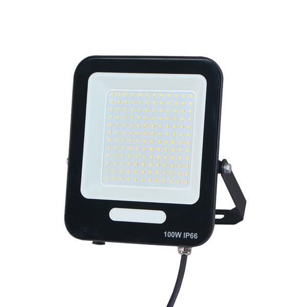 ΠΡΟΒΟΛΕΑΣ LED SMD 100W ΜΑΥΡΟΣ IP66 3000K PLUS Eurolamp 147-69017