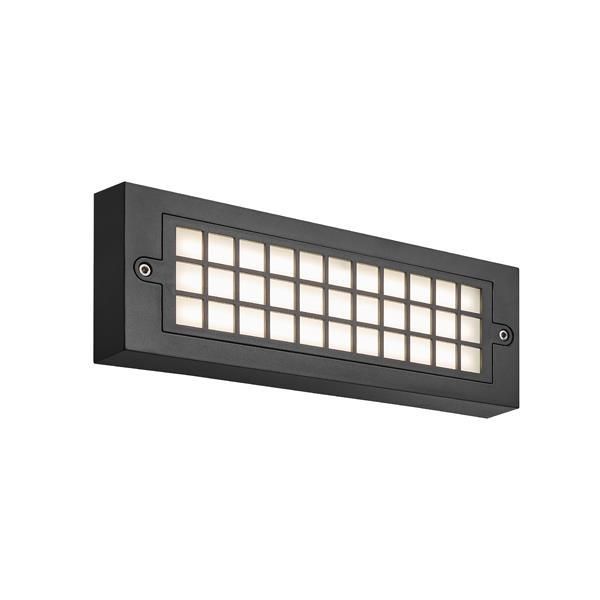 ΦΩΤΙΣΤΙΚΟ ΤΟΙΧΟΥ LED 6W 255X30X90 3CCT IP65 ΜΑΥΡΟ ARTE ILLUMINA SENARIO Eurolamp 145-52117