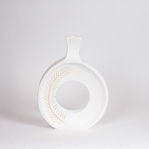 ΒΑΖΟ ΞΥΛΟ ΛΕΥΚΟ-ΦΥΣΙΚΟ 25x6x32cm Eurolamp 819-00683