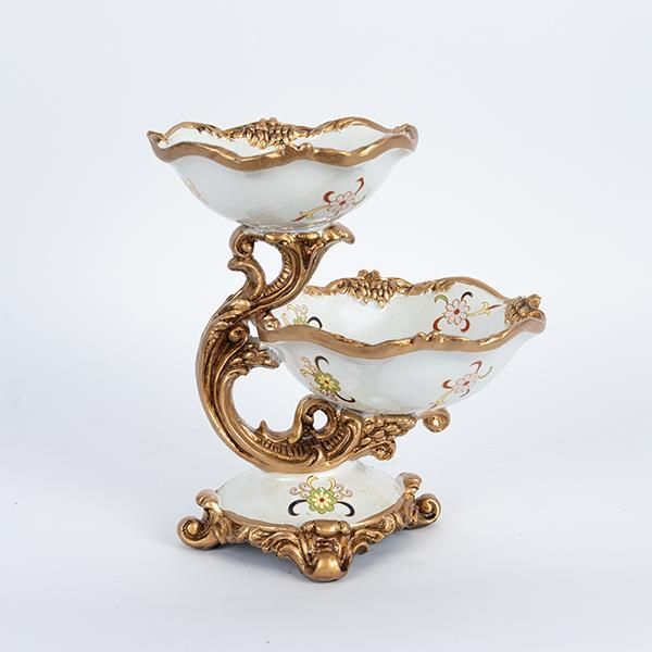 ΦΟΝΤΑΝΙΕΡΑ ΠΟΛΥΡΕΖΙΝ ΛΕΥΚΗ - ΧΡΥΣΗ 24x19x26cm Eurolamp 752-21012