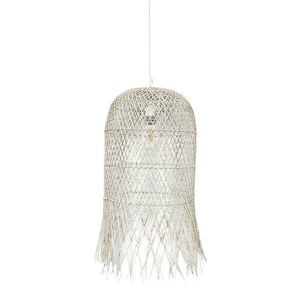 ΦΩΤΙΣΤΙΚΟ ΚΡΕΜΑΣΤΟ ΜΟΝΟΦΩΤΟ Ε27 MAX 60W Ø33x210mm RATTAN ΛΕΥΚΟ ARTE ILLUMINA KAI Eurolamp 144-33026