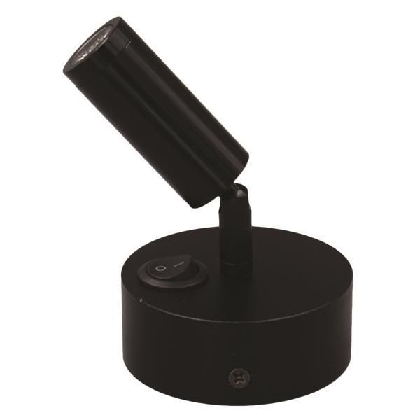 ΣΠΟΤ ΕΞΩΤΕΡΙΚΟ ΚΙΝΗΤΟ LED 3W 195Lm 3000K ΜΑΥΡΟ PLUS ARTE ILLUMINA PLUS Eurolamp 145-25211
