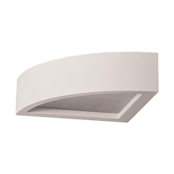 ΑΠΛΙΚΑ ΤΟΙΧΟΥ ΟΒΑΛ 90° ΓΥΨΙΝΗ 1xE14 MAX 6W 200x200x70 Eurolamp 147-53314