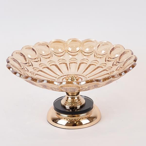 ΜΠΩΛ ΜΕΤΑΛΛΙΚΟ - ΓΥΑΛΙΝΟ ΧΡΥΣΟ 30x18cm Eurolamp 754-11020