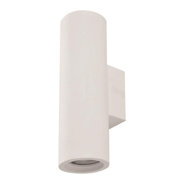 ΑΠΛΙΚΑ ΤΟΙΧΟΥ UP-DOWN ΣΤΡΟΓΓΥΛΛΗ ΓΥΨΙΝΗ 2xGU10 MAX 6W LED Φ75x100x250 Eurolamp 147-53310