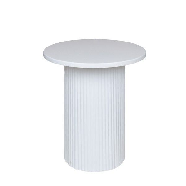 ΤΡΑΠΕΖΙ BOHΘΗΤΙΚΟ ΜΕΤΑΛΛΟ-ΞΥΛΟ ΛΕΥΚΟ 38x38x41cm Eurolamp 810-00034