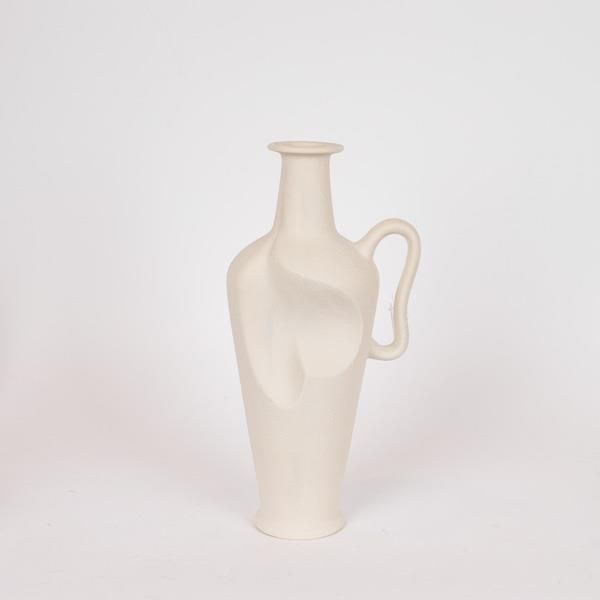 ΒΑΖΟ ΜΕ ΧΕΡΟΥΛΙ ΚΕΡΑΜΙΚΟ ΚΡΕΜ 19x14x39cm Eurolamp 819-00600