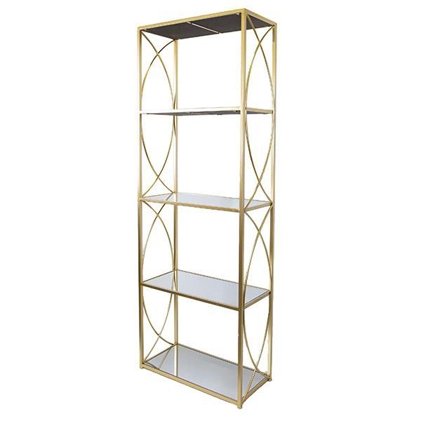 ΡΑΦΙΕΡΑ ΜΕΤΑΛΛΙΚΗ ΧΡΥΣΗ 61x28x177cm Eurolamp 750-31513