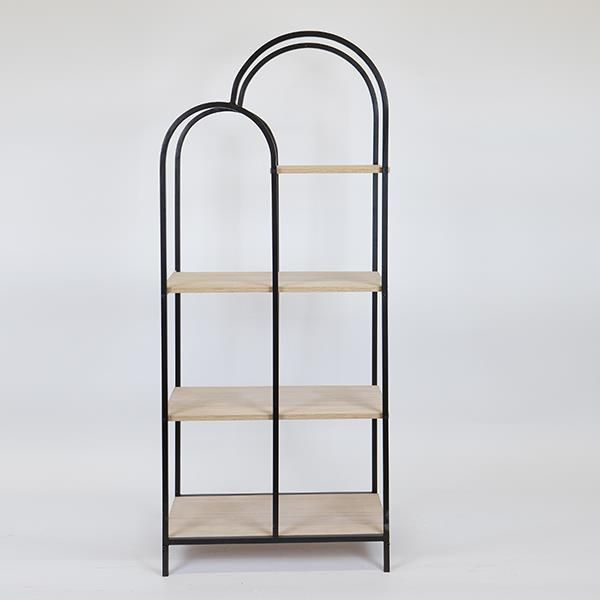 ΡΑΦΙΕΡΑ ΜΕΤΑΛΛΙΚΗ ΜΑΥΡΗ 61x33.50x145cm Eurolamp 750-31518