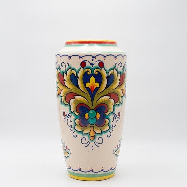 ΒΑΖΟ ΚΕΡΑΜΙΚΟ ΜΠΕΖ-ΧΡΩΜΑΤΙΣΤΟ 17x17x33cm Eurolamp 819-00186
