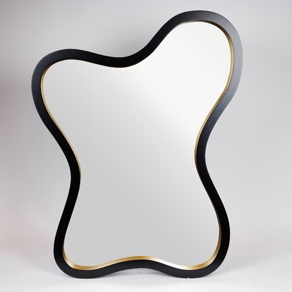 ΚΑΘΡΕΦΤΗΣ ΞΥΛΙΝΟΣ ΜΑΥΡΟΣ - ΧΡΥΣΟΣ 68.8x4.5x90.4cm Eurolamp 811-30001