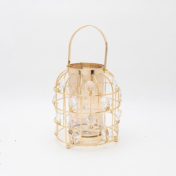 ΦΑΝΑΡΙ ΜΕΤΑΛΛΙΚΟ ΧΡΥΣΟ 20x22cm Eurolamp 819-00250