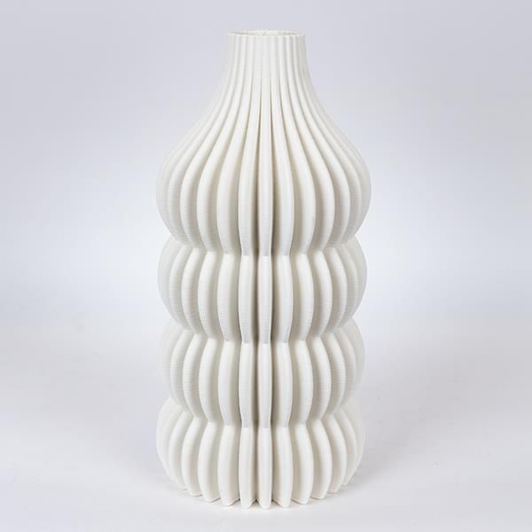 ΒΑΖΟ ΠΟΡΣΕΛΑΝΙΝΟ 3D ΛΕΥΚΟ 17.5x17.5x35.5cm Eurolamp 752-21096