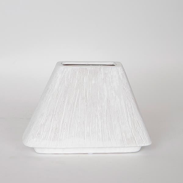 ΒΑΖΟ ΚΕΡΑΜΙΚΟ ΛΕΥΚΟ 25x8x17cm Eurolamp 752-20153