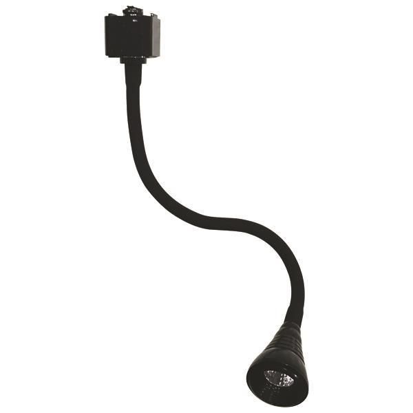 ΣΠΟΤ ΡΑΓΑΣ FLEXIBLE 2 ΓΡΑΜΜΩΝ 3W 28cm 4000K ΜΑΥΡΟ PLUS Eurolamp 145-55037
