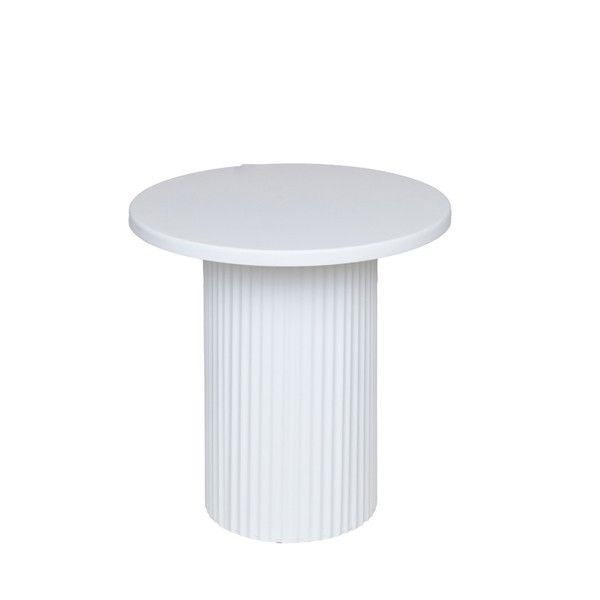 ΤΡΑΠΕΖΙ BOHΘΗΤΙΚΟ ΜΕΤΑΛΛΟ-ΞΥΛΟ ΛΕΥΚΟ 33.5x33.5x32.5cm Eurolamp 810-00035