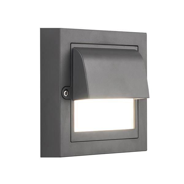 ΦΩΤΙΣΤΙΚΟ ΤΟΙΧΟΥ LED 6W 135X135X55 3CCT IP65 ΓΡΑΦΙΤΗΣ ARTE ILLUMINA SENARIO Eurolamp 145-52127