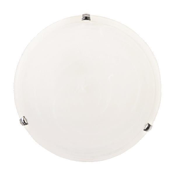 ΠΛΑΦΟΝΙΕΡΑ ΤΟΙΧΟΥ ΓΥΑΛΙ 2xE27 Max 15W Φ400mm ΛΕΥΚΟ-ΑΣΗΜΙ ARTE ILLUMINA ERIS Eurolamp 145-22412
