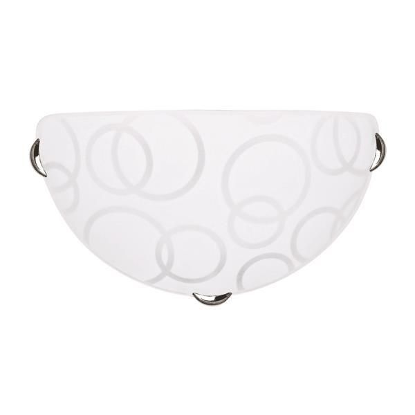 ΑΠΛΙΚΑ ΤΟΙΧΟΥ ΓΥΑΛΙ 1XΕ27 Max 15W 300x160x90mm ΛΕΥΚΟ-ΑΣΗΜΙ ARTE ILLUMINA LEIA Eurolamp 145-22400