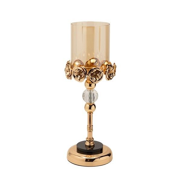 ΚΗΡΟΠΗΓΙΟ ΜΕΤΑΛΛΙΚΟ ΧΡΥΣΟ 35cm Eurolamp 819-01875