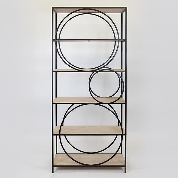 ΡΑΦΙΕΡΑ ΜΕΤΑΛΛΙΚΗ ΜΑΥΡΗ 80x33x180cm Eurolamp 750-31519