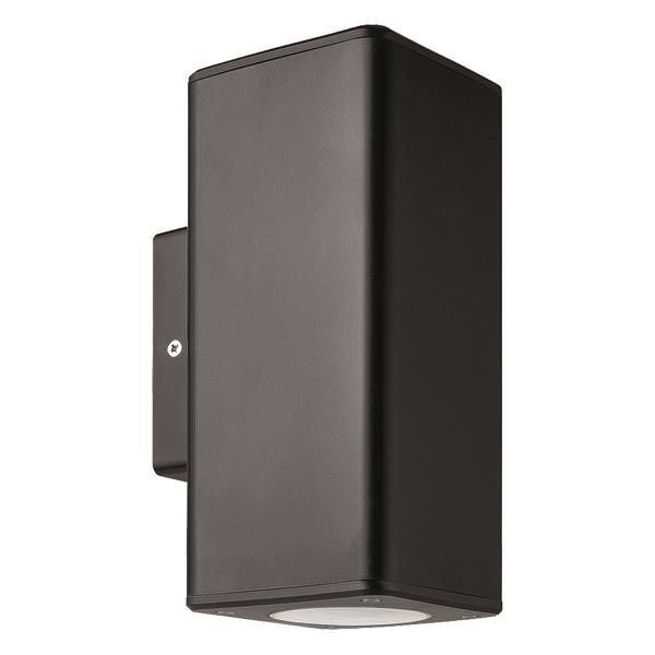 ΑΠΛΙΚΑ ΤΟΙΧΟΥ ΤΕΤΡΑΓΩΝΗ UP-DOWN ΠΛΑΣΤΙΚΗ 1xGU10 Max 7w ΜΑΥΡΗ ARTE ILLUMINA Eurolamp 145-82006