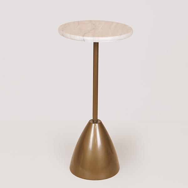 ΤΡΑΠΕΖΙ ΜΕΤΑΛΛΙΚΟ ΧΡΥΣΟ - ΛΕΥΚΟ 35x35x52cm Eurolamp 750-39560