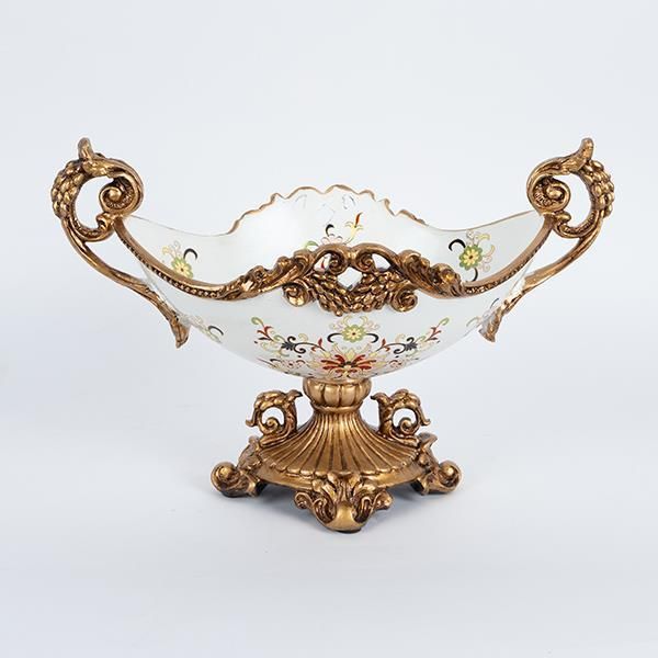 ΦΟΝΤΑΝΙΕΡΑ ΠΟΛΥΡΕΖΙΝ ΛΕΥΚΗ - ΧΡΥΣΗ  35x20x23cm Eurolamp 752-21013