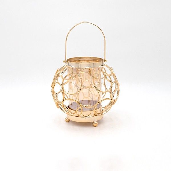 ΦΑΝΑΡΙ ΜΕΤΑΛΛΙΚΟ ΧΡΥΣΟ 18x19cm Eurolamp 819-00248