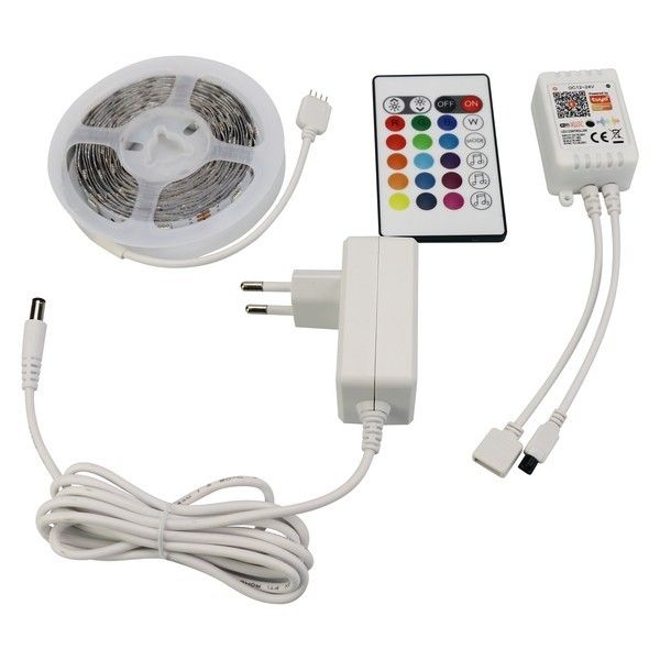ΤΑΙΝΙΑ LED KIT 3 ΜΕΤΡΩΝ RGB 12V +DRIVER + Wifi CONTROLLER Eurolamp 145-70047