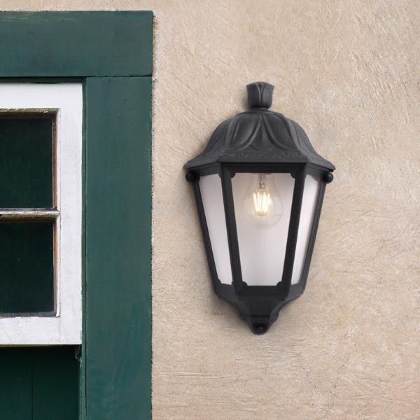 FUMAGALLI IESSE ΑΠΛΙΚΑ ΤΟΙΧΟΥ 1ΧE27 350X220mm ΜΑΥΡΗ Eurolamp 145-26235