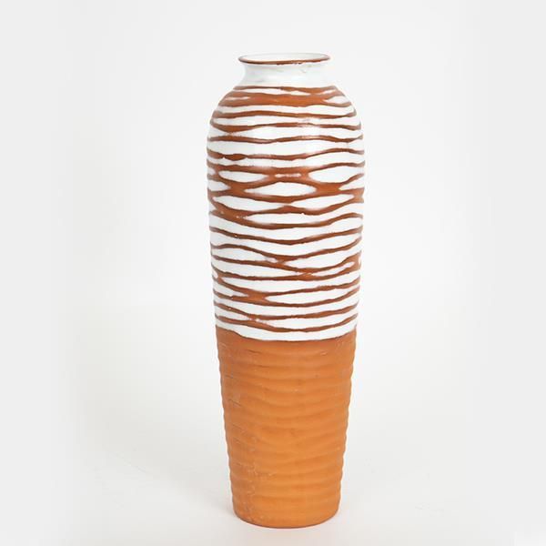 ΒΑΖΟ ΚΕΡΑΜΙΚΟ ΤΕΡΑΚΟΤΑ - ΛΕΥΚΟ 12.1x12.1x36.1cm Eurolamp 752-20232