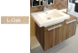Σετ Έπιπλο Μπάνιου ECO-80BL 80 εκ.-Νιπτήρα τύπου Corian-Καθρέπτη 40*100εκ.,Χρώμα Light-oak FT21.080.001LO