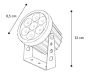 it-Lighting Crest range LED 12W RGB CCT Outdoor Wall Lamp Black D:8.5 x 12cm 80700515
