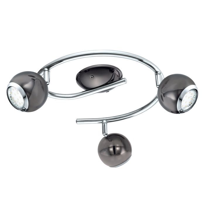 Σποτ Τρίφωτη Ροζέτα D34,5xB29cm 3xGU10 3x2,8w 3x250lm 3000Κ Ατσάλι Νίκελ-Μαύρο Eglo Bimeda 31007