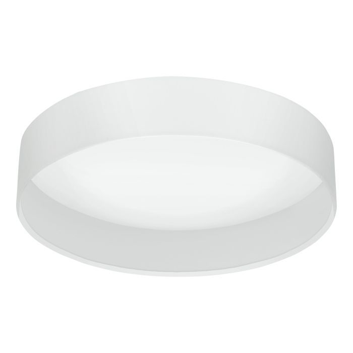 Φωτιστικό Πλαφόν Οροφής 3x3,6w Warm White 1100lm Ø320xH90mm Νίκελ Ματ-Λευκό Ύφασμα-Γυαλί Eglο Pasteri 31588