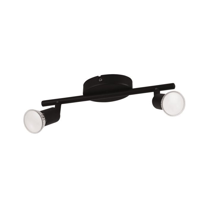 Σποτ Δίφωτο 28,5cm 2xGU10 Μαύρο Eglo Buzz-Led 32429