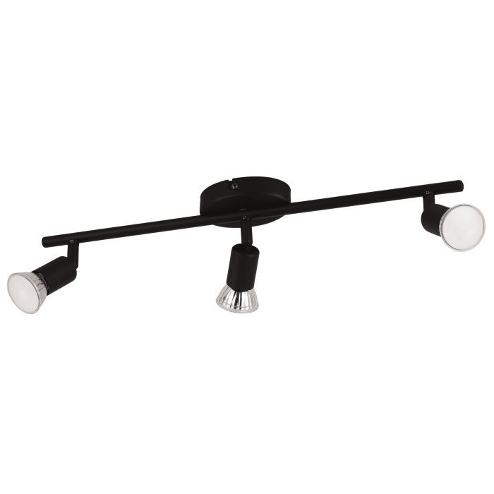 Σποτ Ράγα Τρίφωτη Μαύρη L48,5 3xGU10 Eglo Buzz-Led 32431
