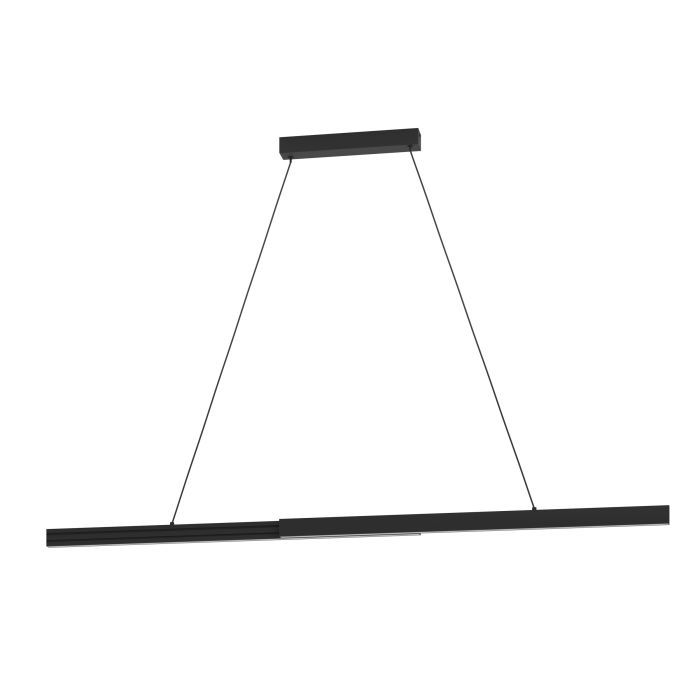 Κρεμαστό Φωτιστικό Ράγα Μαύρο L180xH150cm LED 3000K 2600lm Eglo Montgebuono 390368